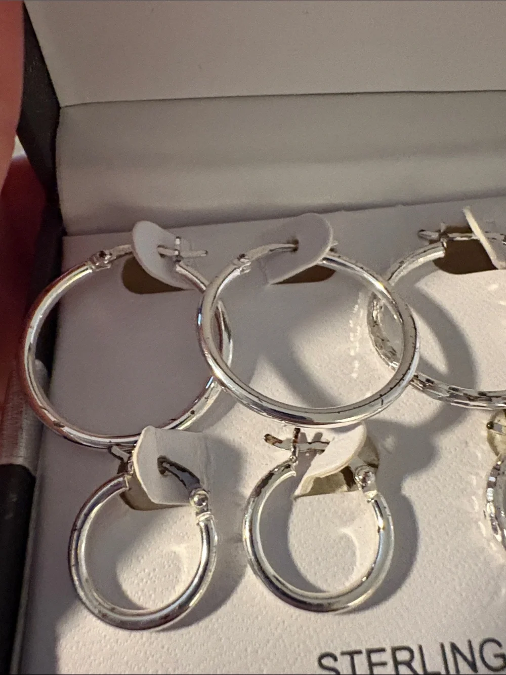 Silver Jeans Sterling Silver Hoop Earring Set - Shiny Silver